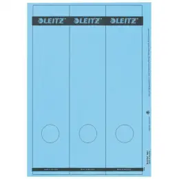 Ordner-Rückenschild Etiketten Leitz 1687-00-35 16870035 285 x 61,5mm lang/breit, selbstklebend, mit Aufdruck, blau, PC-beschriftbar, Inkjet Laser Kopierer, Pack 75 Stk/25 Blatt
