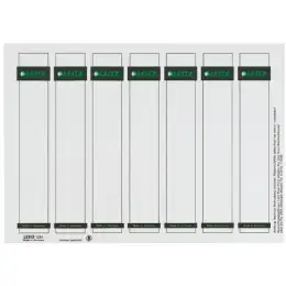 Ordner-Rückenschild Leitz 1681-00-85 16810085 kurz/schmal, Karton 130g, zum Einstecken, grau, PC-beschriftbar, Pack 175 Schilder/25 Blatt