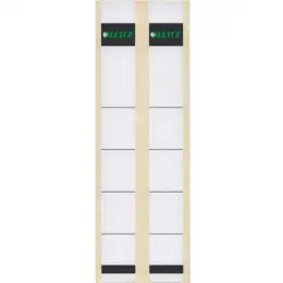 Ordner-Rückenschild Etiketten Leitz 1646-00-85 16460085 kurz/extraschmal, selbstklebend, mit Aufdruck, grau, Pack 10 Stk