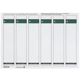 Ordner-Rückenschild Etiketten Leitz 1686-00-85 16860085 192 x 39mm kurz/schmal, selbstklebend, mit Aufdruck, grau, PC-beschriftbar, Inkjet Laser Kopierer, Pack 600 Stk/100 Blatt