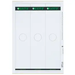 Ordner-Rückenschild Etiketten Leitz 6098-00-85 60980085 Hängeordner/breit, selbstklebend, mit Aufdruck, grau, PC-beschriftbar, Pack 75 Stk/25 Blatt
