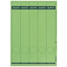 Ordner-Rückenschild Etiketten Leitz 1688-00-55 16880055 285 x 39 mm lang/schmal, selbstklebend, mit Aufdruck, grün, PC-beschriftbar, Laser Kopierer, Pack 125 Stk/25 Blatt