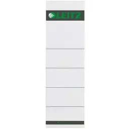 Ordner-Rückenschild Leitz 1607-00-85 16070085 kurz/breit, Karton 160g, zum Einstecken, Doppelseitig bedruckt, grau, Pack 10 Stk