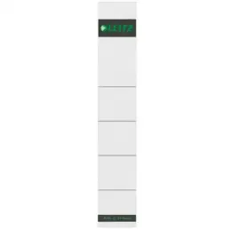 Ordner-Rückenschild Leitz 1608-00-85 16080085 kurz/schmal, Karton 160g, zum Einstecken, Doppelseitig bedruckt, grau, Pack 10 Stk