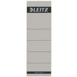 Ordner-Rückenschild Etiketten Leitz 1642-10-85 16421085 kurz/breit, selbstklebend, mit Aufdruck, grau, Pack 100 Stk