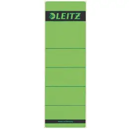 Ordner-Rückenschild Etiketten Leitz 1642-00-55 16420055 kurz/breit, selbstklebend, mit Aufdruck, grün, Pack 10 Stk