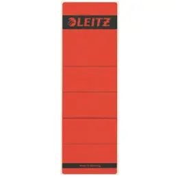 Ordner-Rückenschild Etiketten Leitz 1642-00-25 16420025 kurz/breit, selbstklebend, mit Aufdruck, rot, Pack 10 Stk