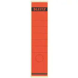 Ordner-Rückenschild Etiketten Leitz 1640-10-25 16401025 lang/breit, selbstklebend, mit Aufdruck, rot, Pack 100 Stk