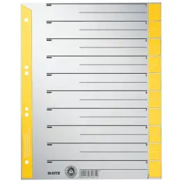Trennblatt Leitz 1652-00-15 16520015 für A4, grau, gelbe Tabe, Pack 100 Stk