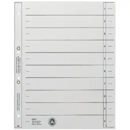 Trennblatt Leitz 1654-00-85 16540085 A4 grau geöst, Pack 100 Stk