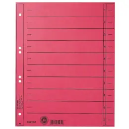 Trennblatt Leitz 1658-00-25 16580025 A4 rot durchgefärbter Karton, Pack 100 Stk