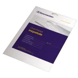 Folie Soennecken 157010900 A4 0,10mm mit abziehbarem Sensorstreifen, Inkjet, Pack 50 Blatt