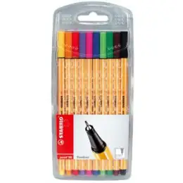Fineliner Stabilo 8810 point 88 10er-Etui farbig sortiert