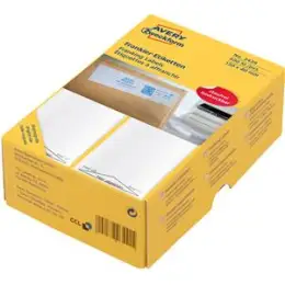 Frankieretiketten Avery Zweckform 3439 130 x 40 mm endlos, einzeln, weiß, selbstklebend, Pack 500 Stk