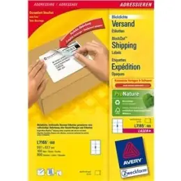 Versand-Etiketten Avery Zweckform L7165-100 99,1 x 67,7 mm selbstklebend, blickdicht, weiß, Laser, Pack 800 Stk