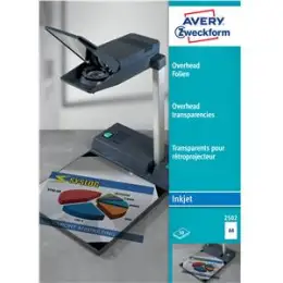 Overhead-Folien Avery Zweckform 2502 A4 0,11mm klar OHP, Inkjet, Pack 50 Blatt