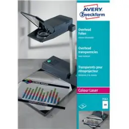 Overhead-Folien Avery Zweckform 3561 A4 0,13mm klar, Laser, Pack 50 Stk