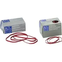 Gummibänder Alco 748 80mm x 4mm, rot, Pack 50g