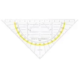 Geometrie-Dreieck Aristo 1553 Geodreieck Hypotenuse 160mm mit Griff Winkelskala 180°/1°