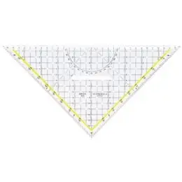 TZ-Dreieck Aristo 1648/2 360°, mit Griff (nicht abnehmbar), mit Facette, Hypotenuse: 32,5 cm