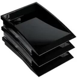 Briefablage-Set Arlac 247.01 02470100 formal-tray (3) 3 Ablagen, schwarz A4