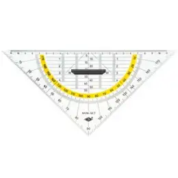 Geometrie-Dreieck Wedo 527 52 7 Hypotenuse 25cm Plexiglas transparent, Facette, abnehmbarer Griff