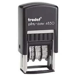 Selbstfärbender Stempel Trodat 76648 printy dater 4850/L1 Datum mit Text "Eingegangen"