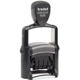 Selbstfärbender Stempel Trodat 121345 professional 5430/L Datum mit Textplatte EINGEGANGEN BEZAHLT GEBUCHT