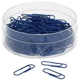 Büroklammern Wedo 901244303 901 244303 Länge: 27 mm, Nylonstoffüberzug, blau, Pack 140 Stk
