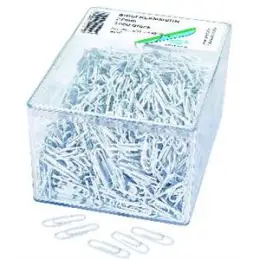 Büroklammern Wedo 901244600 901 244600 Länge: 27 mm, Nylonstoffüberzug, weiß, Pack 1000 Stk