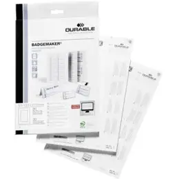 Einsteckschilder Durable 1460-02 146002 Badgemaker 122x210mm A4, für 8031/8034/8048/8052/8202, Pack 20 Stk