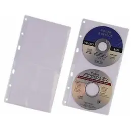 CD / DVD-Abhefthülle Durable 5203-19 520319 CD/DVD Cover S 2CDs transparent Kunststoff (PP), Pack 5 Stk