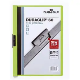 Klemmmappe Durable 2209-05 220905 Duraclip 60 A4, Hartfolie, grün