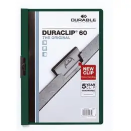 Klemmmappe Durable 2209-32 220932 Duraclip 60 A4, Hartfolie, petrol, Pack 25 Stk