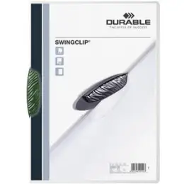 Klemmmappe Durable 2260-05 226005 Swingclip A4, Kunststoff (PP), transparent/grün