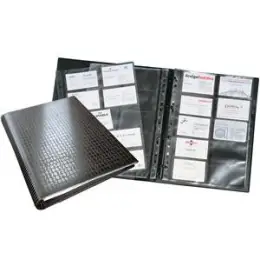 Visitenkarten-Ringbuch Durable 2409-01 240901 Visifix Centium A4 A4, 20 Hüllen, für 400 Karten 90 x 57 mm, Ringmechanik, Folie, matt, schwarz