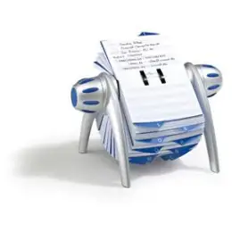 Rollkartei Durable 2416-23 241623 Telindex Flip Vegas 500Karten offen silber 21,5x12x18,5cm