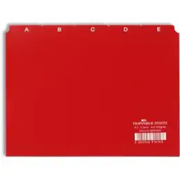 Leitregister Durable 3650-03 365003 A5-quer, A-Z 25-teilig/div, Kunststoff (PP) 0,3mm, rot