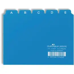 Leitregister Durable 3660-06 366006 A6-quer, A-Z, Kunststoff (PP), blau