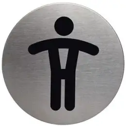 Piktogramm-Hinweisschild Durable 4905-23 490523 Picto Piktogramm "Herren", Ø 83mm, rund, silber