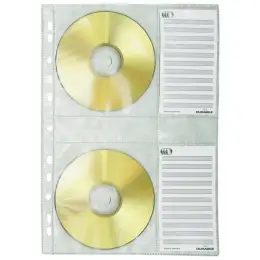 CD / DVD-Abhefthülle Durable 5222-19 522219 CD/DVD Cover M 4CDs transparent, Pack 5 Stk