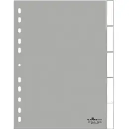 Register Durable 6440-10 644010 A4 5-teilig Kunststoff (PP) Tabs grau, Pack 25 Stk