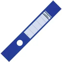Ordner-Rückenschild Sichttasche Durable 8090-06 809006 Ordofix lang/breit, Kunststoff-Folie, selbstklebend, mit Aufdruck, blau, Pack 10 Stk