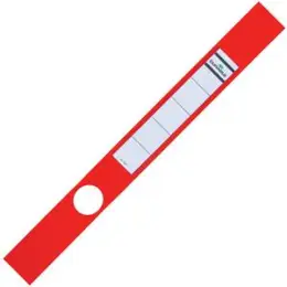 Ordner-Rückenschild Sichttasche Durable 8091-03 809103 Ordofix lang/schmal, Kunststoff-Folie, selbstklebend, mit Aufdruck, rot, Pack 10 Stk