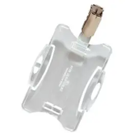 Namensschild Durable 8118-19 811819 54x85mm mit Clip quer oder hoch, Pack 25 Stk