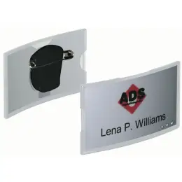 Namensschild Durable 8124-19 812419 40 x 75 mm, Kombiklemme, Pack 25 Stk