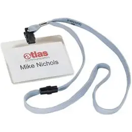 Namensschild Durable 8139-10 813910 60x90mm mit Textilband, Pack 10 Stk