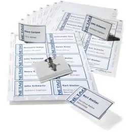 Namensschilder-Set Durable 8182-00 818200 mit Kombiklemme inkl. Software, Pack 20 Stk