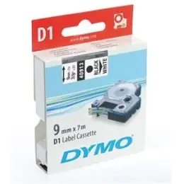 Schriftband-Kassette Dymo S0720680 40913 D1 9mm x 7m, schwarz auf weiß