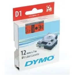 Schriftband-Kassette Dymo S0720570 45017 D1 12mm x 7m, schwarz auf rot